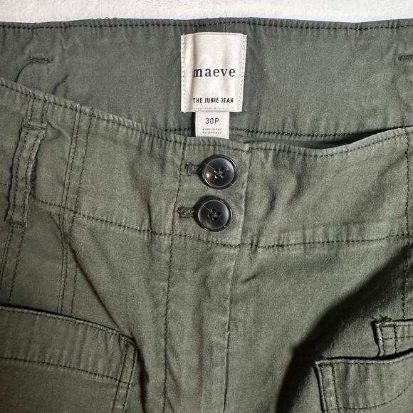 Maeve The Junie Jean High Rise Wide Leg Pants, Green, Size 30 | Anthropologie - Picture 2 of 13